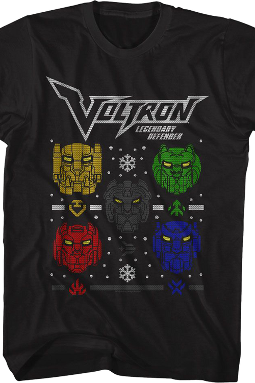 Lion Heads Faux Ugly Christmas Sweater Voltron T-Shirtmain product image