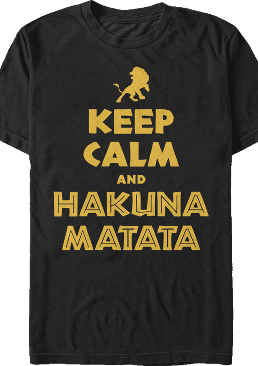 Lion King Keep Calm T-Shirt - main product image