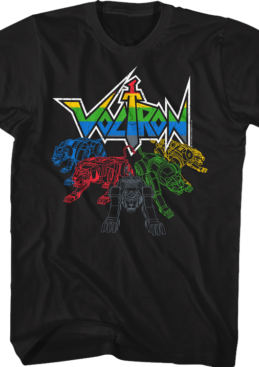 Lions Outlined Voltron T-Shirt - main product image