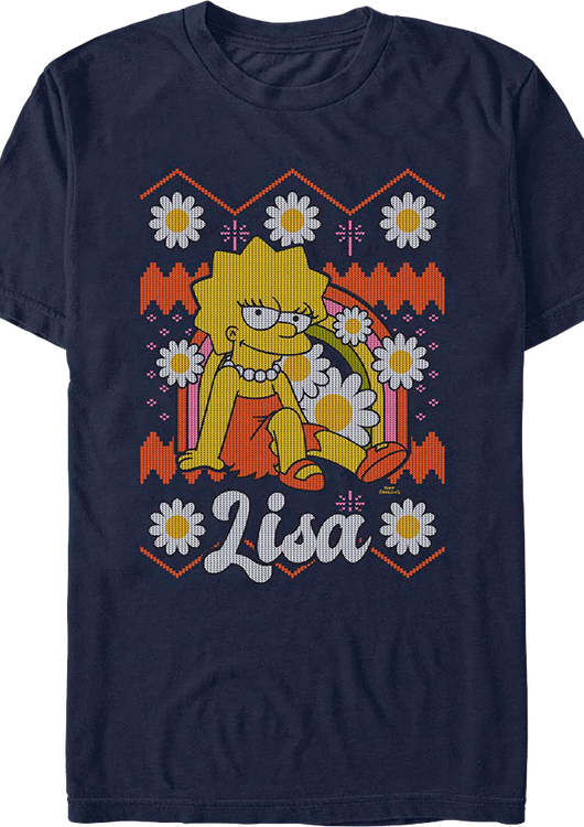 Lisa Faux Floral Sweater Simpsons T-Shirt - main product image