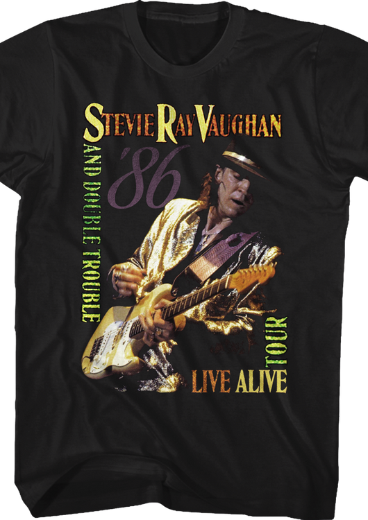 Live Alive Tour Stevie Ray Vaughan T-Shirt - main product image