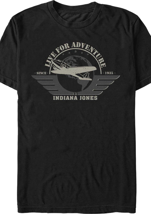 Live For Adventure Indiana Jones T-Shirt - main product image