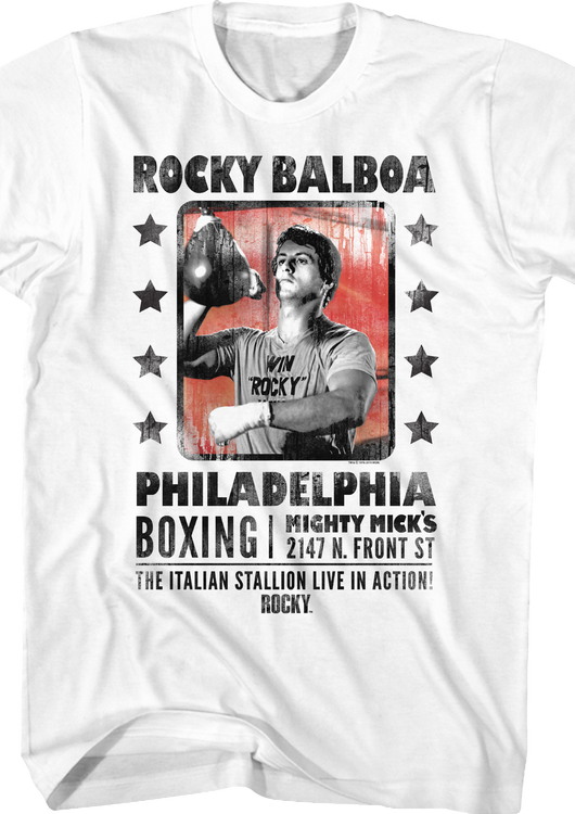 The Italian Stallion Live In Action Rocky T-Shirt - main product image