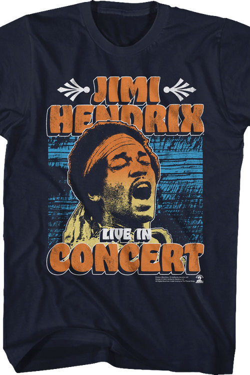 Live In Concert Jimi Hendrix T-Shirt - main product image