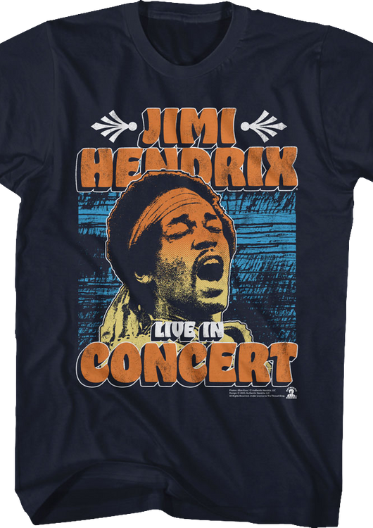 Live In Concert Jimi Hendrix T-Shirt - main product image