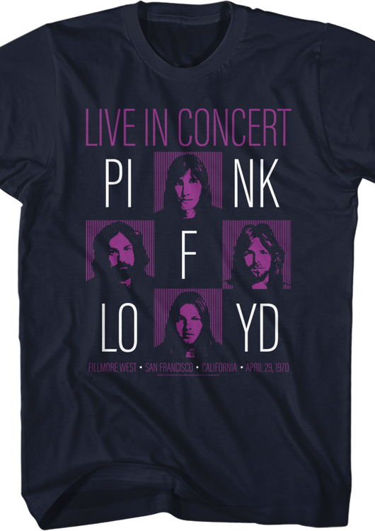 Live In Concert Pink Floyd T-Shirt - main product image