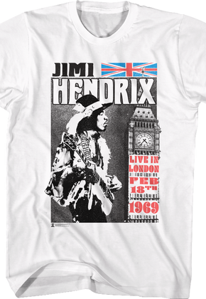 Live In London Jimi Hendrix T-Shirt