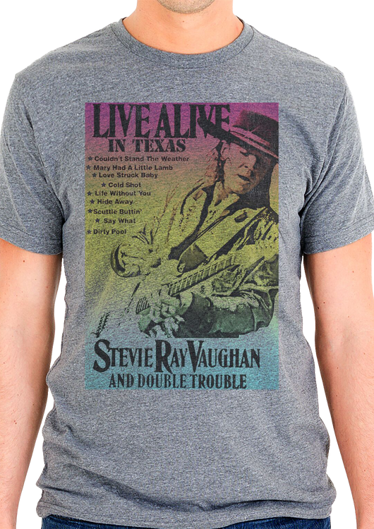 Live In Texas Stevie Ray Vaughan T-Shirt - main product image
