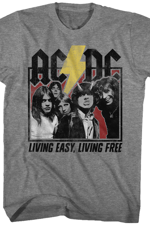 Living Easy Living Free ACDC T-Shirtmain product image