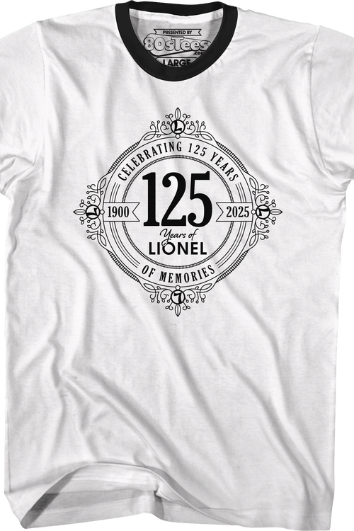 Celebrating 125 Years Of Memories Lionel Trains Ringer Shirtmain product image
