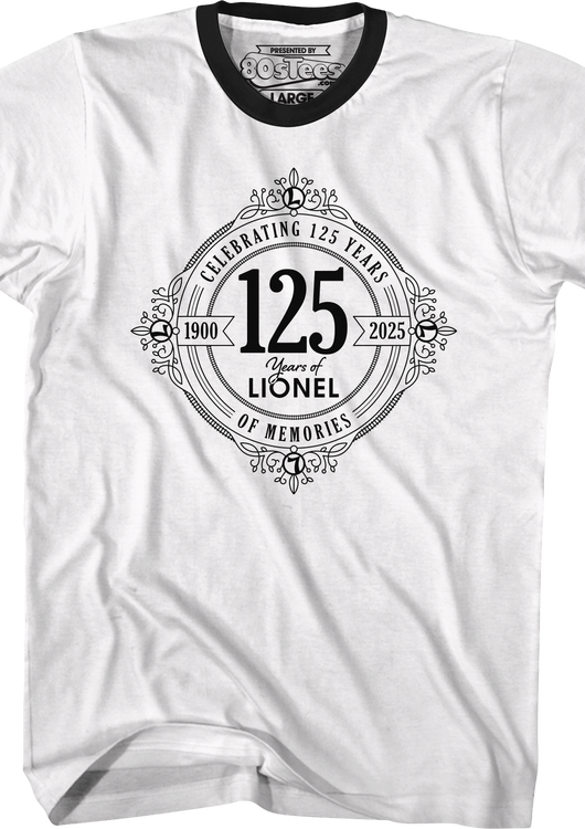 Celebrating 125 Years Of Memories Lionel Trains Ringer Shirt - main product image