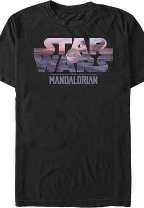 Logo And Child Star Wars The Mandalorian T-Shirt