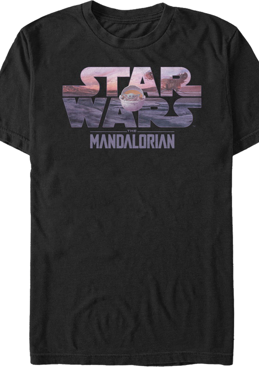 Logo And Child Star Wars The Mandalorian T-Shirt - main product image