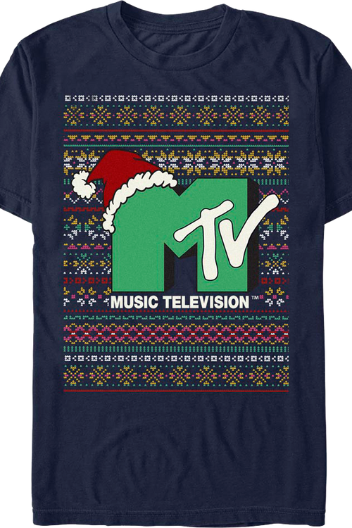 Logo Faux Ugly Christmas Sweater MTV T-Shirtmain product image