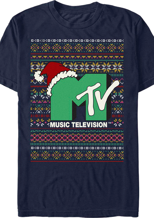 Logo Faux Ugly Christmas Sweater MTV T-Shirt - main product image