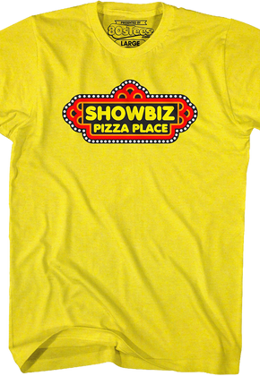 Yellow Logo Showbiz Pizza Place T-Shirt