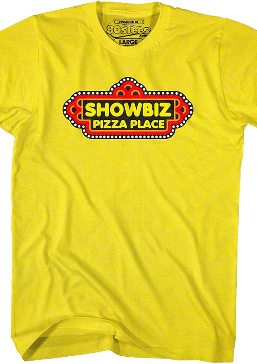 Yellow Logo Showbiz Pizza Place T-Shirt - main product image