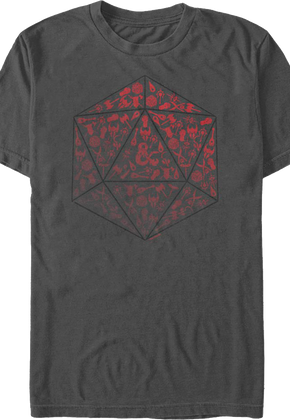 Logos In Rolling Die Dungeons & Dragons T-Shirt
