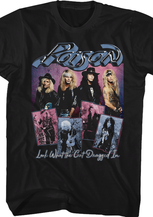 Look What The Cat Dragged In Band Photos Poison T-Shirt - main product image