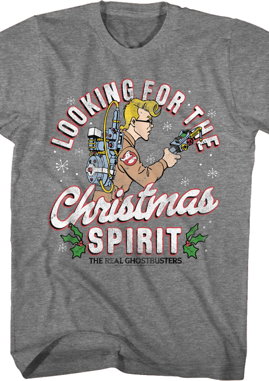Looking For The Christmas Spirit Real Ghostbusters T-Shirt - main product image