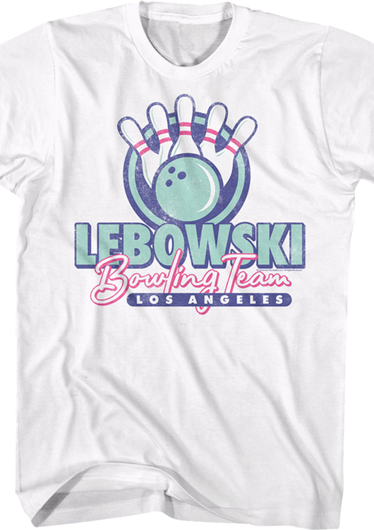 Los Angeles Bowling Team Big Lebowski T-Shirt - main product image