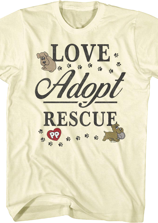 Love Adopt Rescue Pound Puppies T-Shirt - main product image