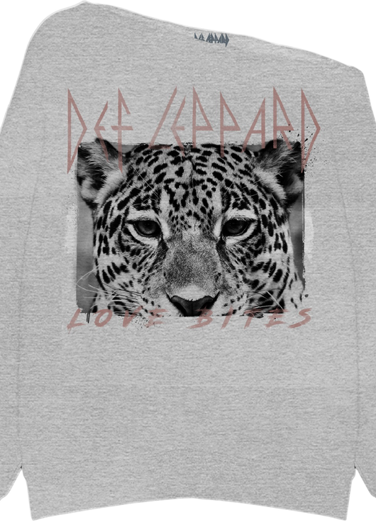 Love Bites Def Leppard Off The Shoulder Sweatshirt - main product image