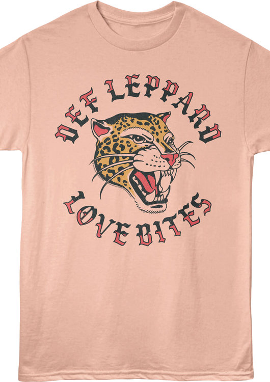 Love Bites Leopard Tattoo Def Leppard T-Shirt - main product image