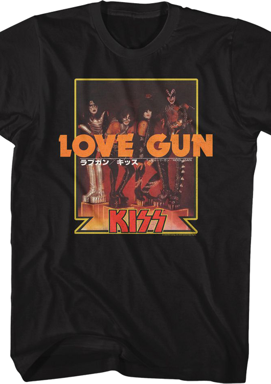 Love Gun Japanese Poster KISS T-Shirt - main product image