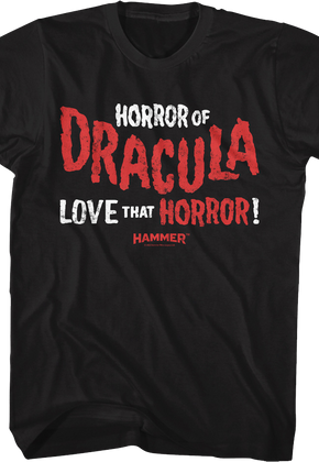 Love That Horror Hammer Films T-Shirt