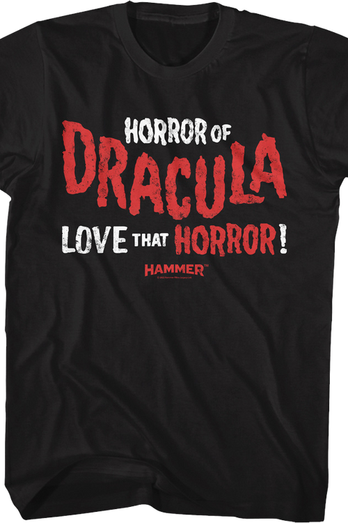 Love That Horror Hammer Films T-Shirt - main product image