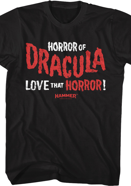Love That Horror Hammer Films T-Shirt - main product image