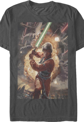 Luke Skywalker Action Poster Star Wars T-Shirt