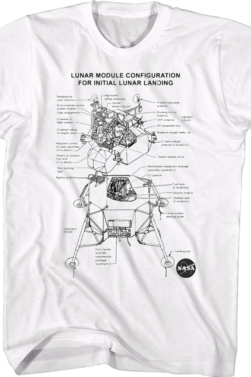 Lunar Module Configuration NASA T-Shirt - main product image