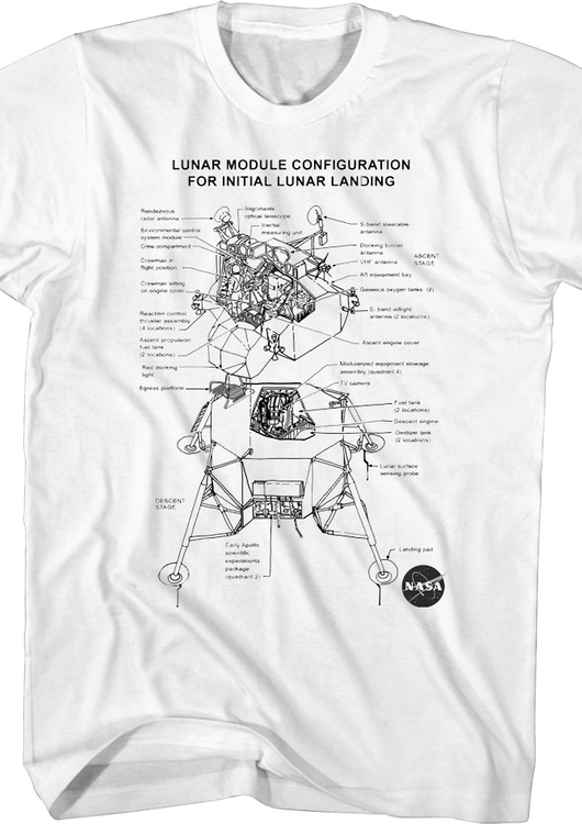 Lunar Module Configuration NASA T-Shirt - main product image