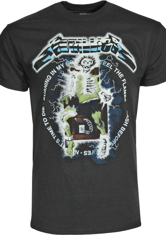 Lyrics Ride The Lightning Metallica T-Shirt - main product image