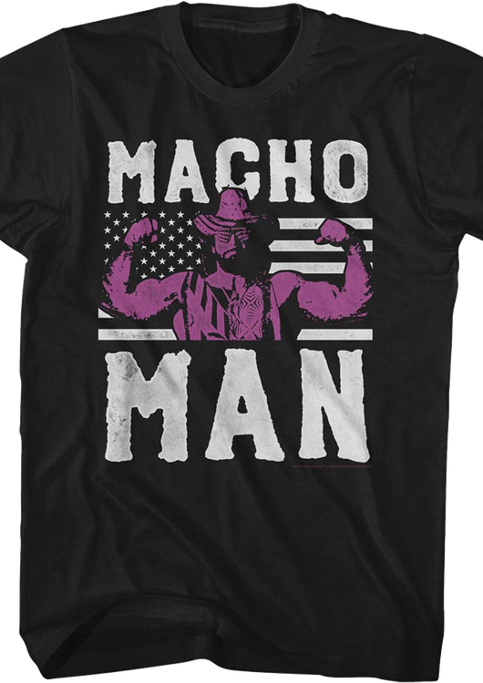 Macho Flag Macho Man Randy Savage T-Shirt - main product image