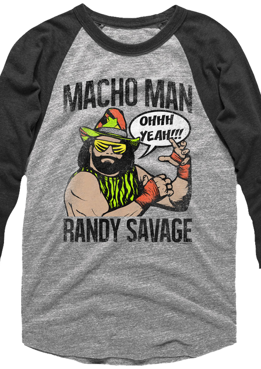 Macho Man Randy Savage Raglan Baseball Shirt - main product image