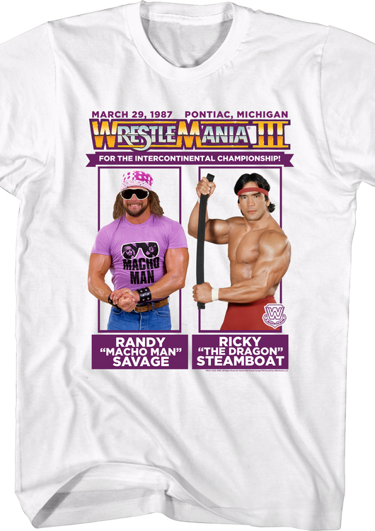 Macho Man Ricky Steamboat WrestleMania T-Shirt - main product image