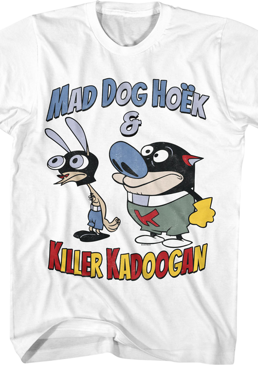 Mad Dog Höek & Killer Kadoogan Ren And Stimpy T-Shirt - main product image