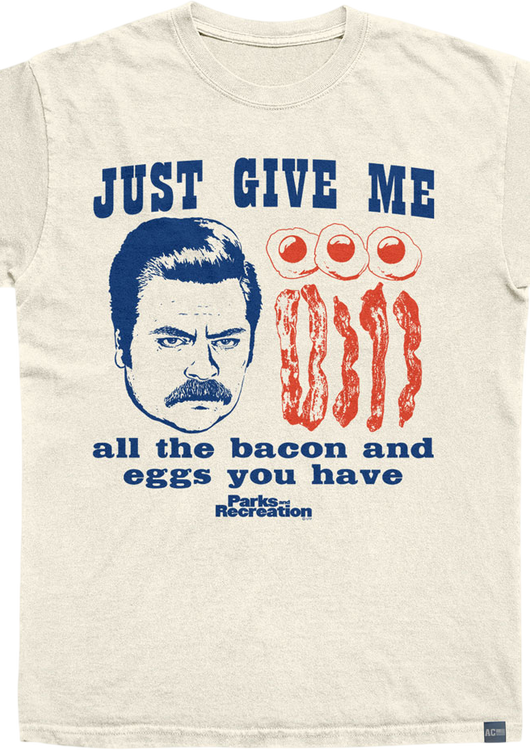 Made In USA Bacon And Eggs Parks And Recreation T-Shirt - main product image
