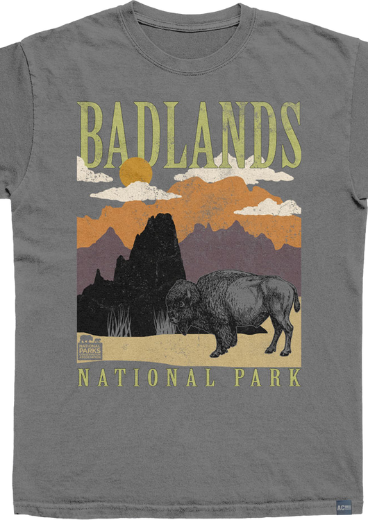 Made In USA Badlands Minimalist Landscape NPCA T-Shirt - main product image