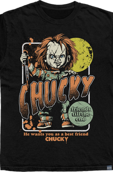 Made In USA Chucky Friends Till The End Child's Play T-Shirt