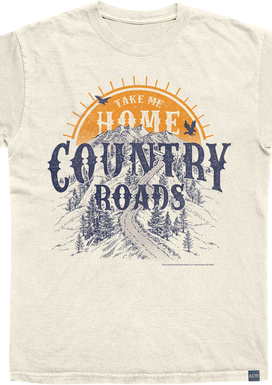 Made In USA Country Roads Sunset John Denver T-Shirt - main product image
