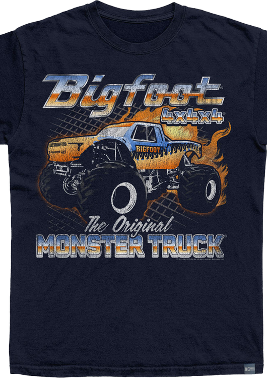 Made In USA Flame Truck Bigfoot T-Shirt - main product image