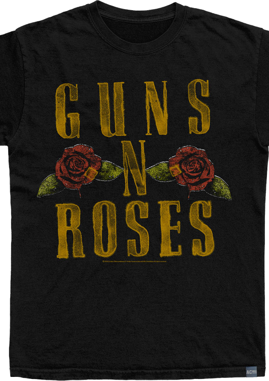 Made In USA Logo and Roses Guns N Roses T-Shirt - main product image