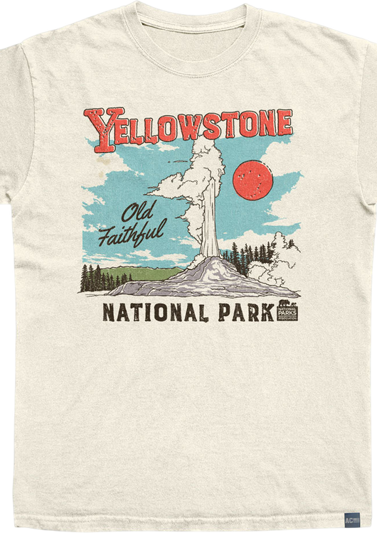Made In USA Old Faithful Yellowstone Illustration NPCA T-Shirt - main product image