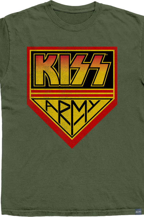 Made In USA Olive KISS Army T-Shirtmain product image