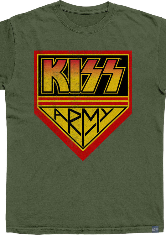 Made In USA Olive KISS Army T-Shirt - main product image