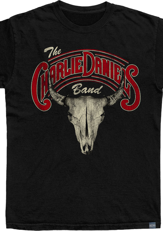Made In USA Skull And Logo Charlie Daniels T-Shirt - main product image